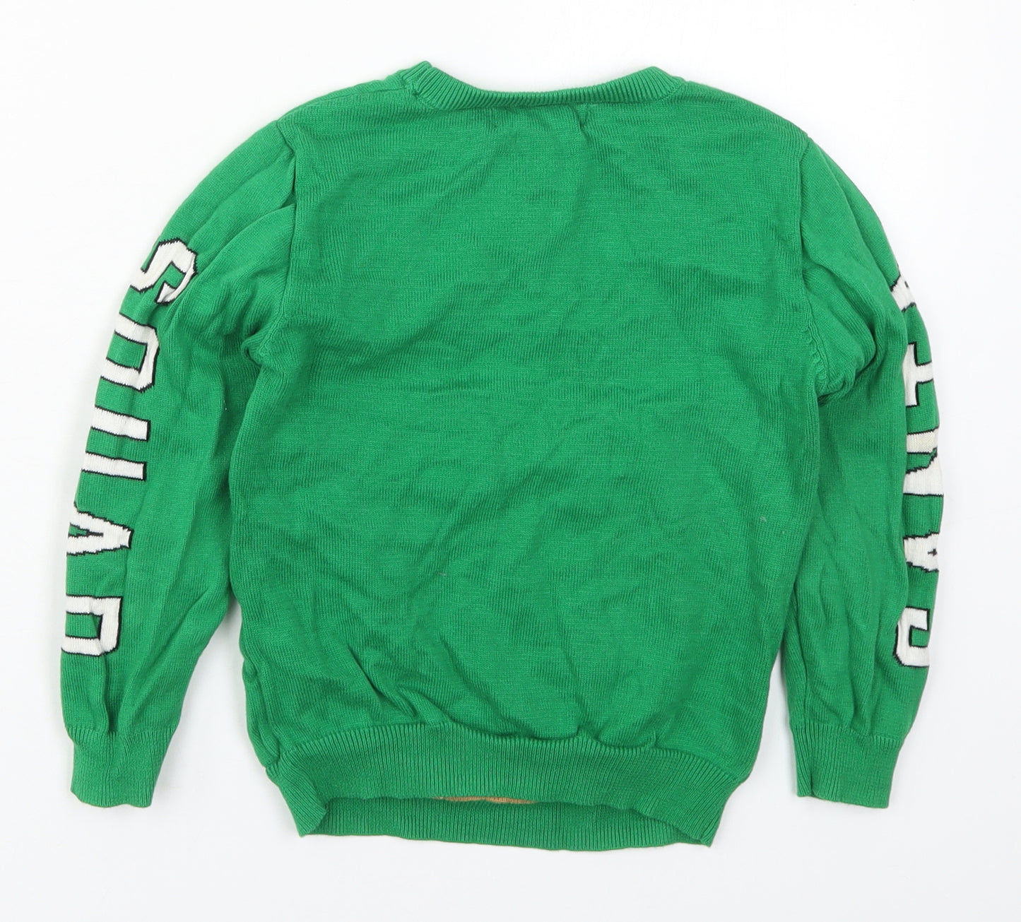 Primark Boys Green Round Neck  Cotton Pullover Jumper Size 6-7 Years  Pullover - Santa Squad Rudolph