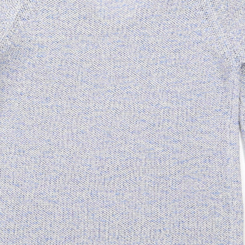 Roman Womens Blue V-Neck  Acrylic Pullover Jumper Size 10