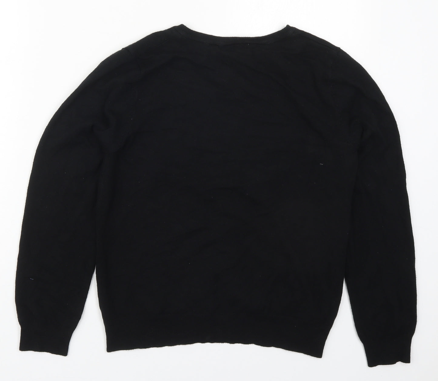 George Womens Black Round Neck  Viscose Cardigan Jumper Size 10