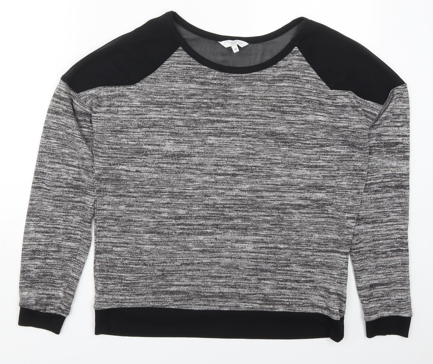 NEXT Womens Grey  Viscose Pullover Sweatshirt Size 14  Pullover