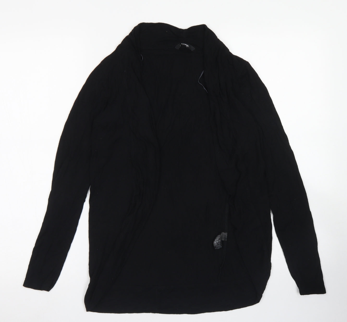 George Womens Black Round Neck  Viscose Cardigan Jumper Size 10