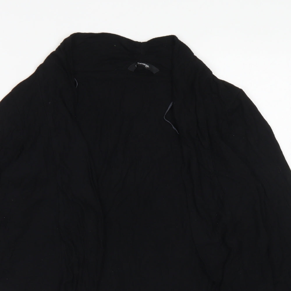 George Womens Black Round Neck  Viscose Cardigan Jumper Size 10
