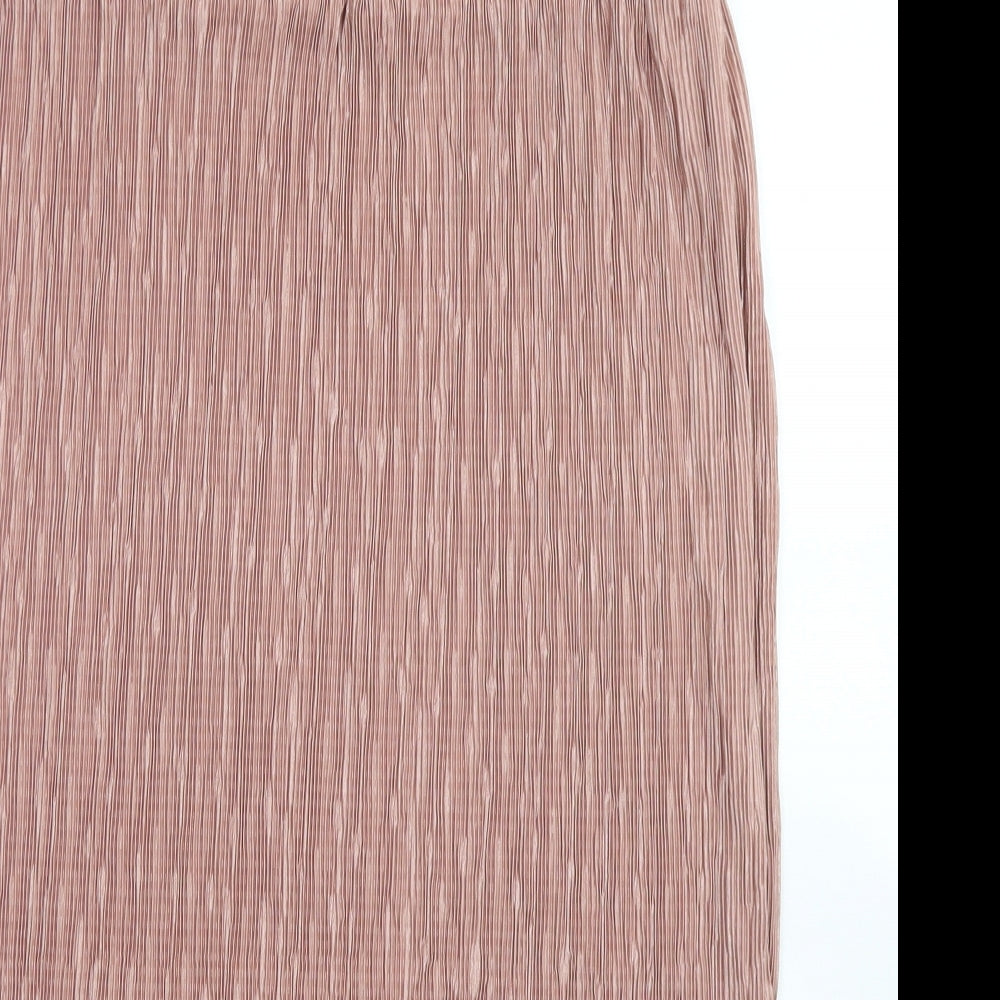 TU Womens Pink  Polyester Pleated Skirt Size 16