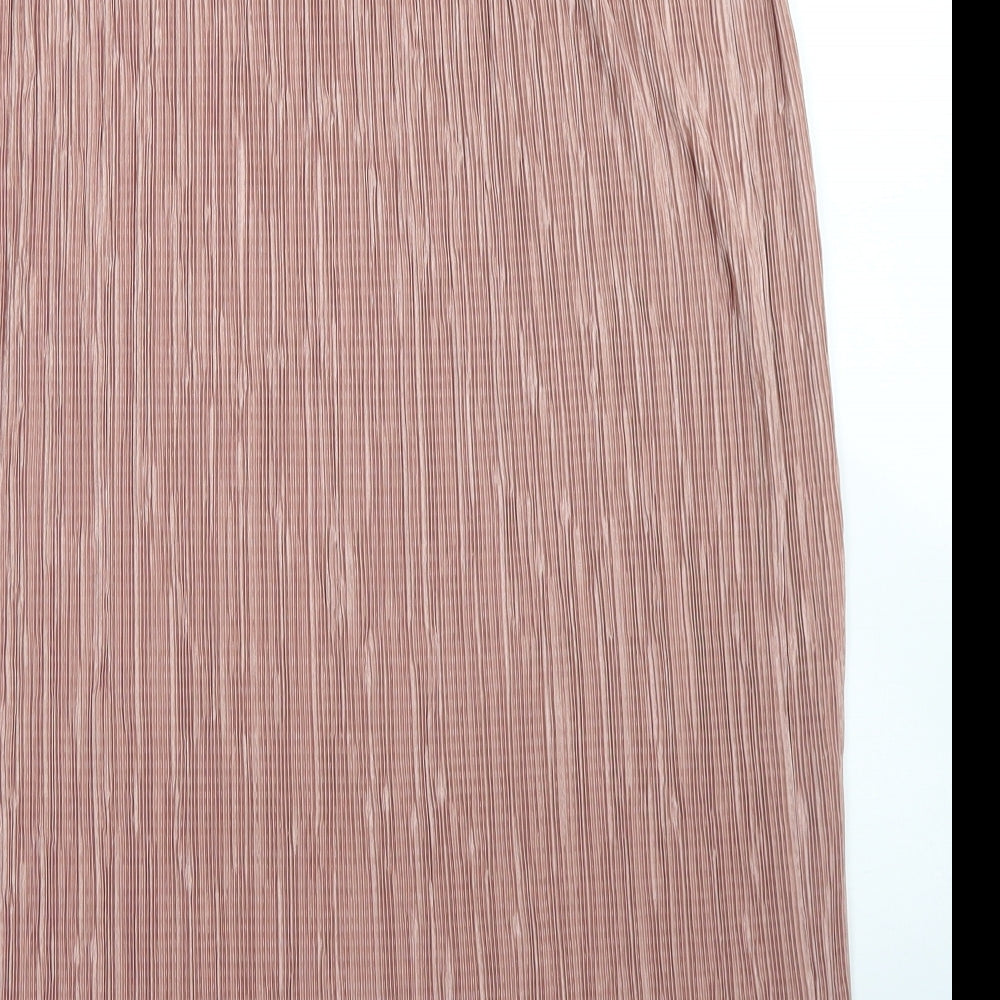 TU Womens Pink  Polyester Pleated Skirt Size 16