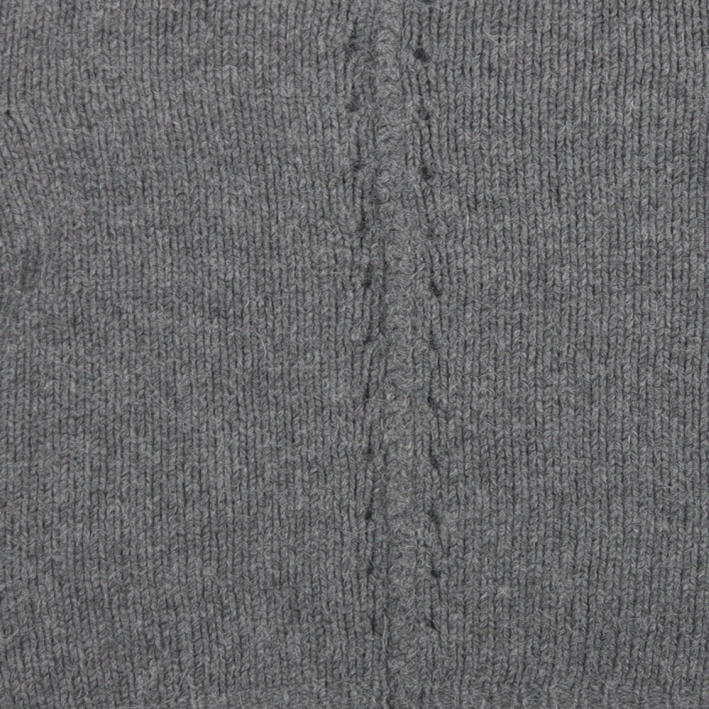 Mint Velvet Womens Grey Crew Neck  Acrylic Pullover Jumper Size 14