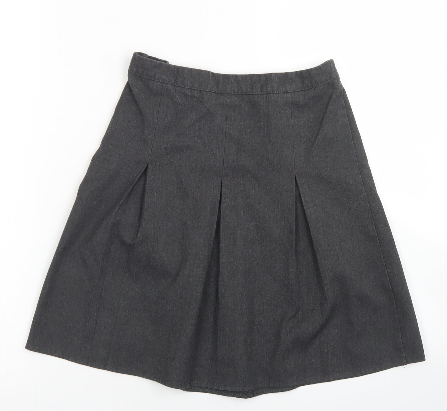 George Girls Grey  Polyester Pleated Skirt Size 9-10 Years  Regular  - School Wear