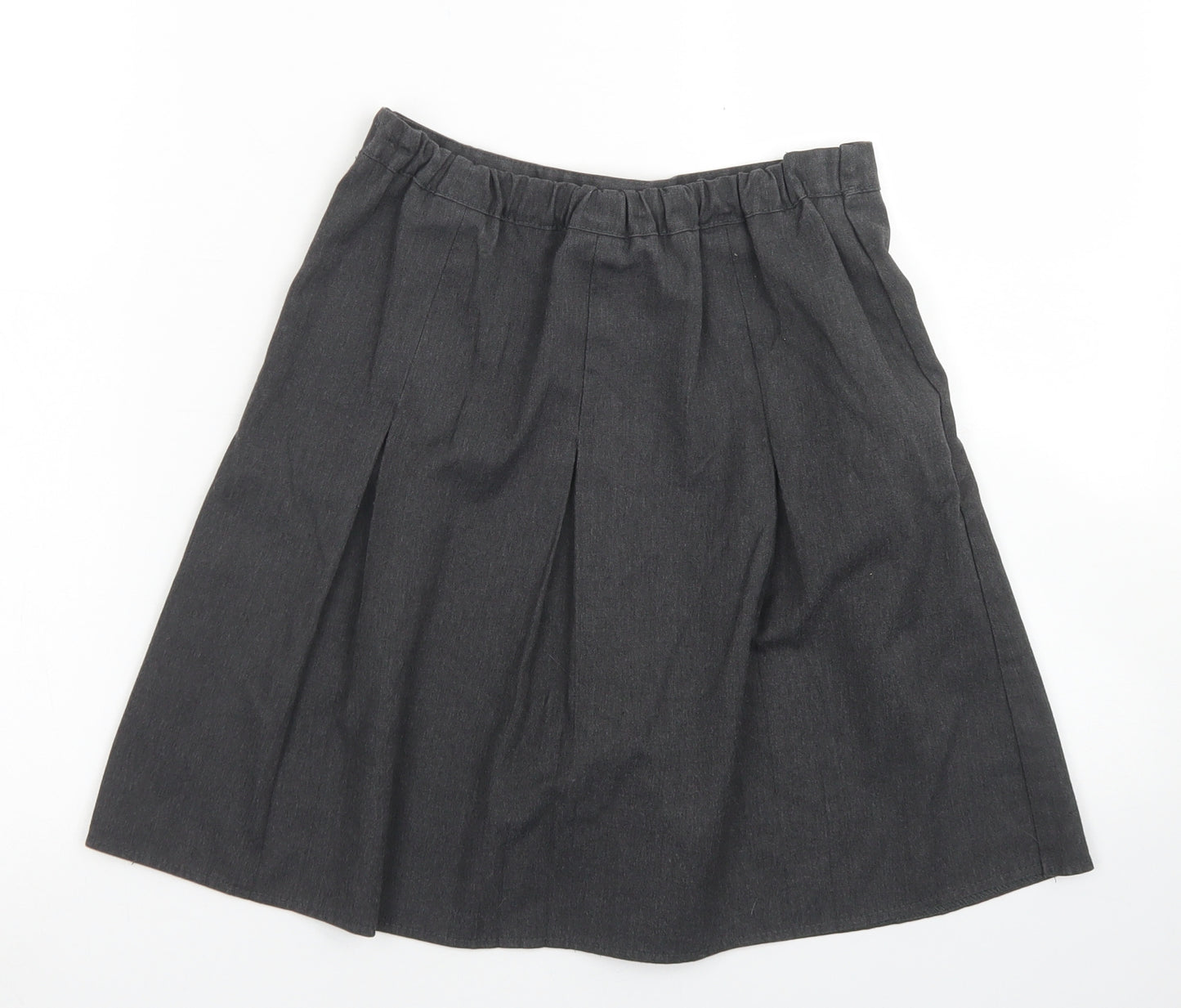 George Girls Grey  Polyester Pleated Skirt Size 9-10 Years  Regular  - School Wear