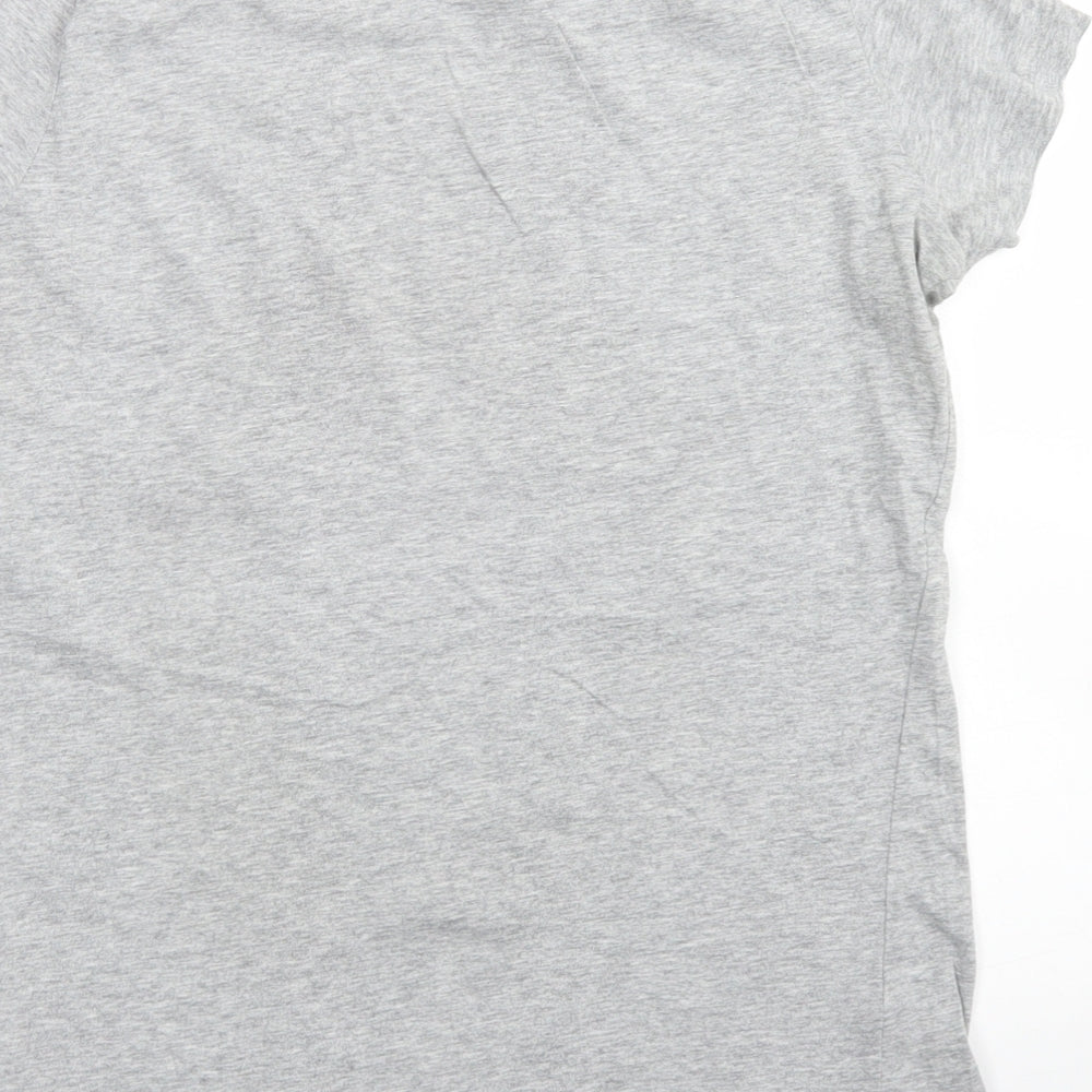 Bax & Bay  Womens Grey  Cotton Basic T-Shirt Size S Crew Neck - Rainbow