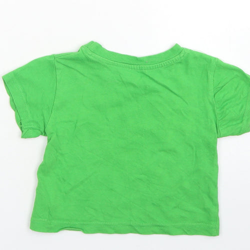 Nickelodeon Boys Green  Cotton Basic T-Shirt Size 12 Months Crew Neck  - Paw Patrol