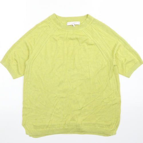 NEXT Womens Yellow Crew Neck  Viscose Pullover Jumper Size 12