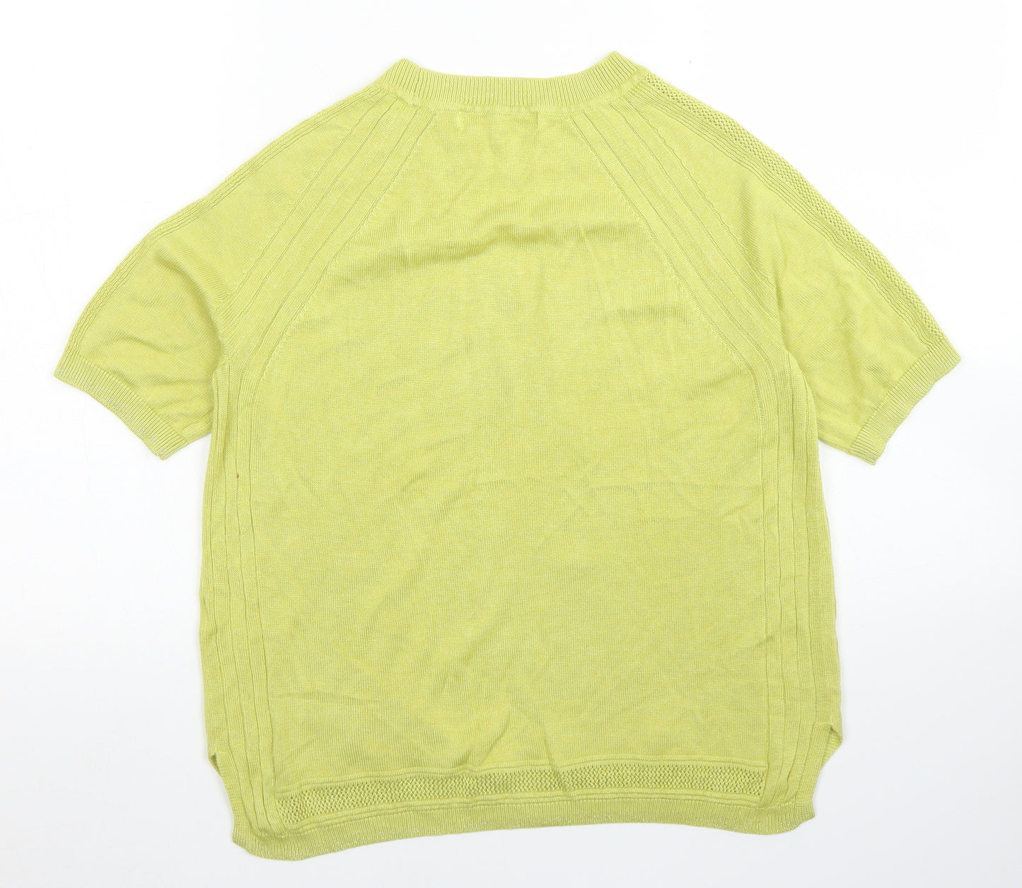NEXT Womens Yellow Crew Neck  Viscose Pullover Jumper Size 12