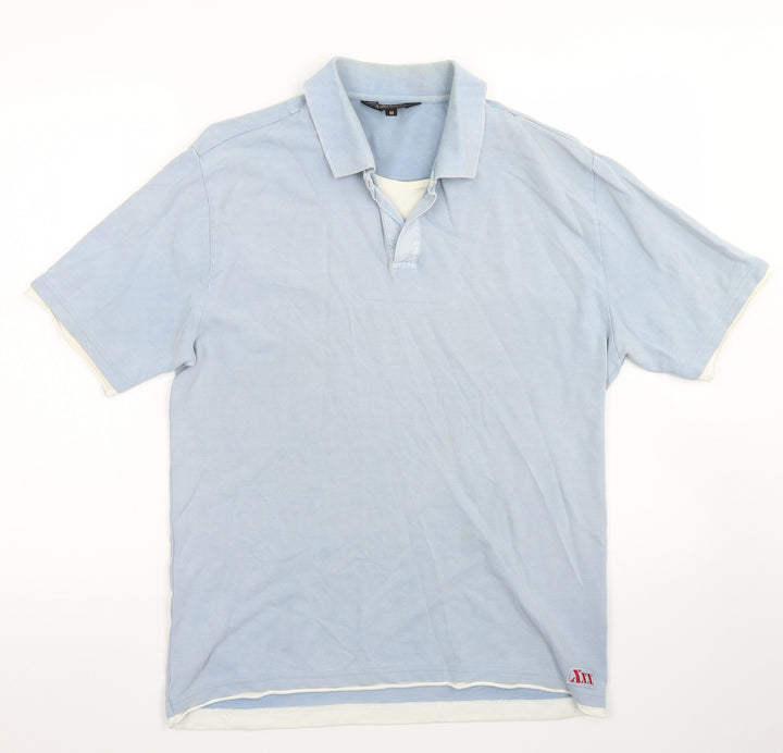 Lakeland Mens Blue Cotton Polo Size M Collared