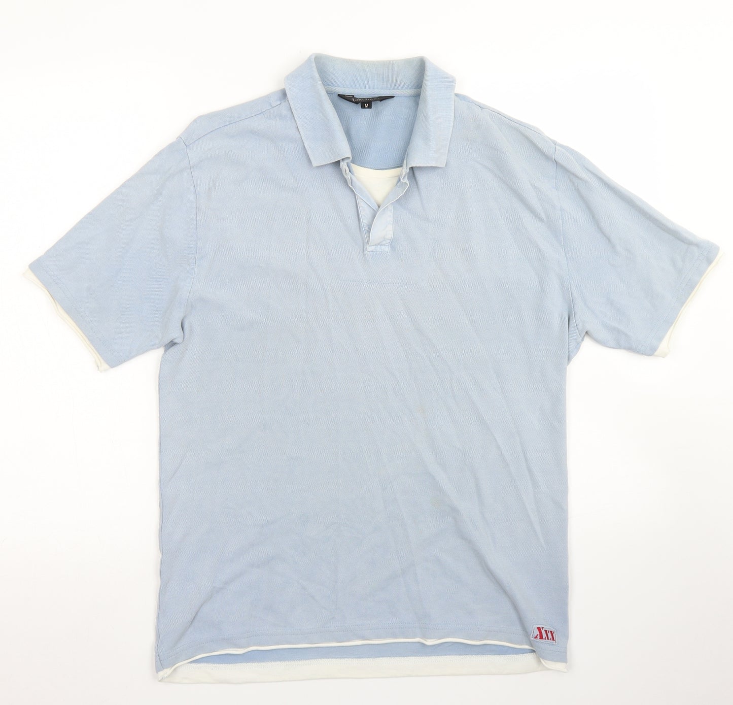 Lakeland Mens Blue  Cotton  Polo Size M Collared