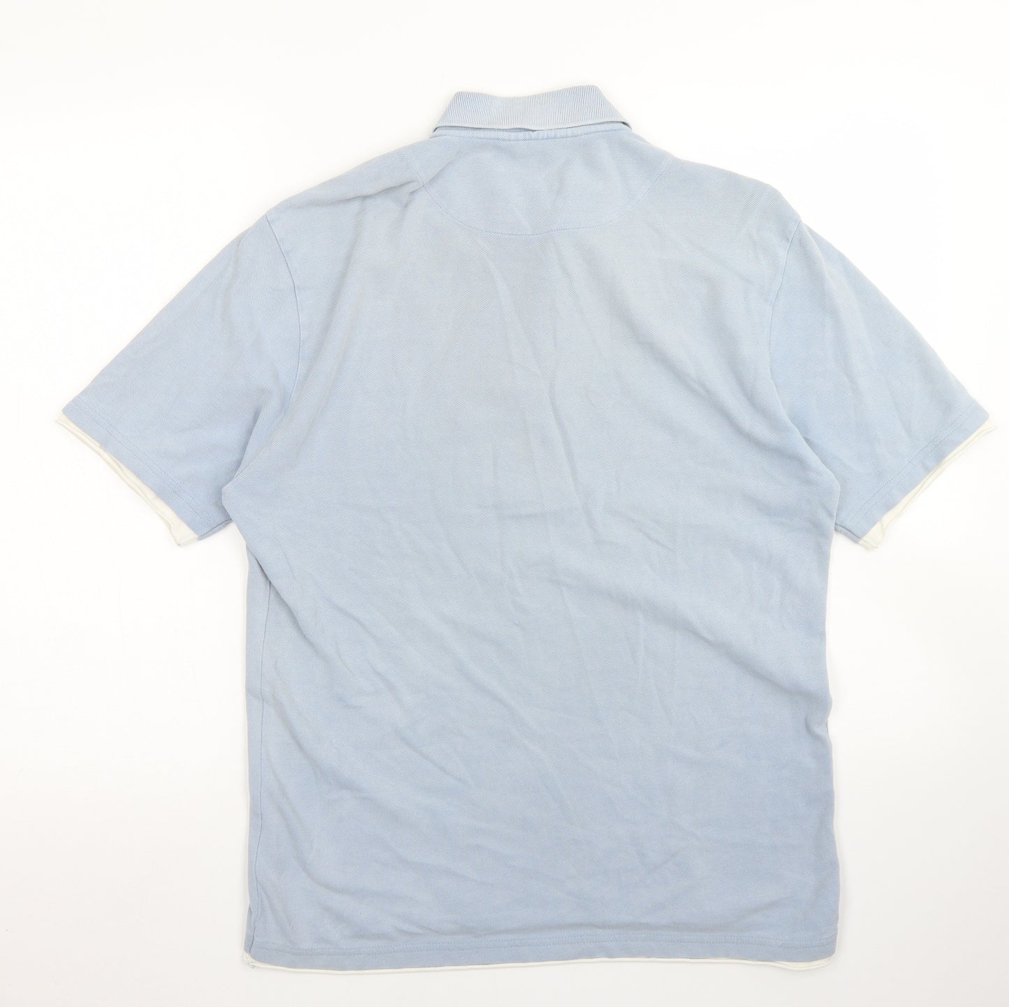 Lakeland Mens Blue  Cotton  Polo Size M Collared