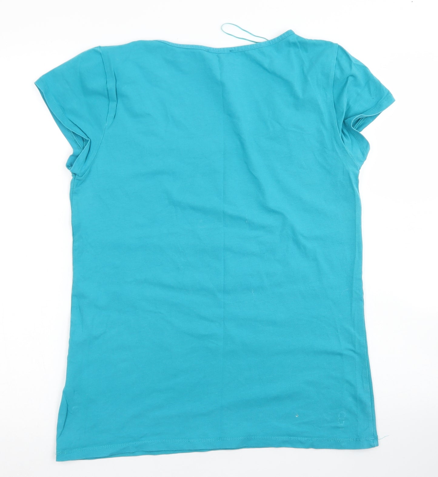 E-vie Womens Blue  Cotton Basic T-Shirt Size 20 Round Neck