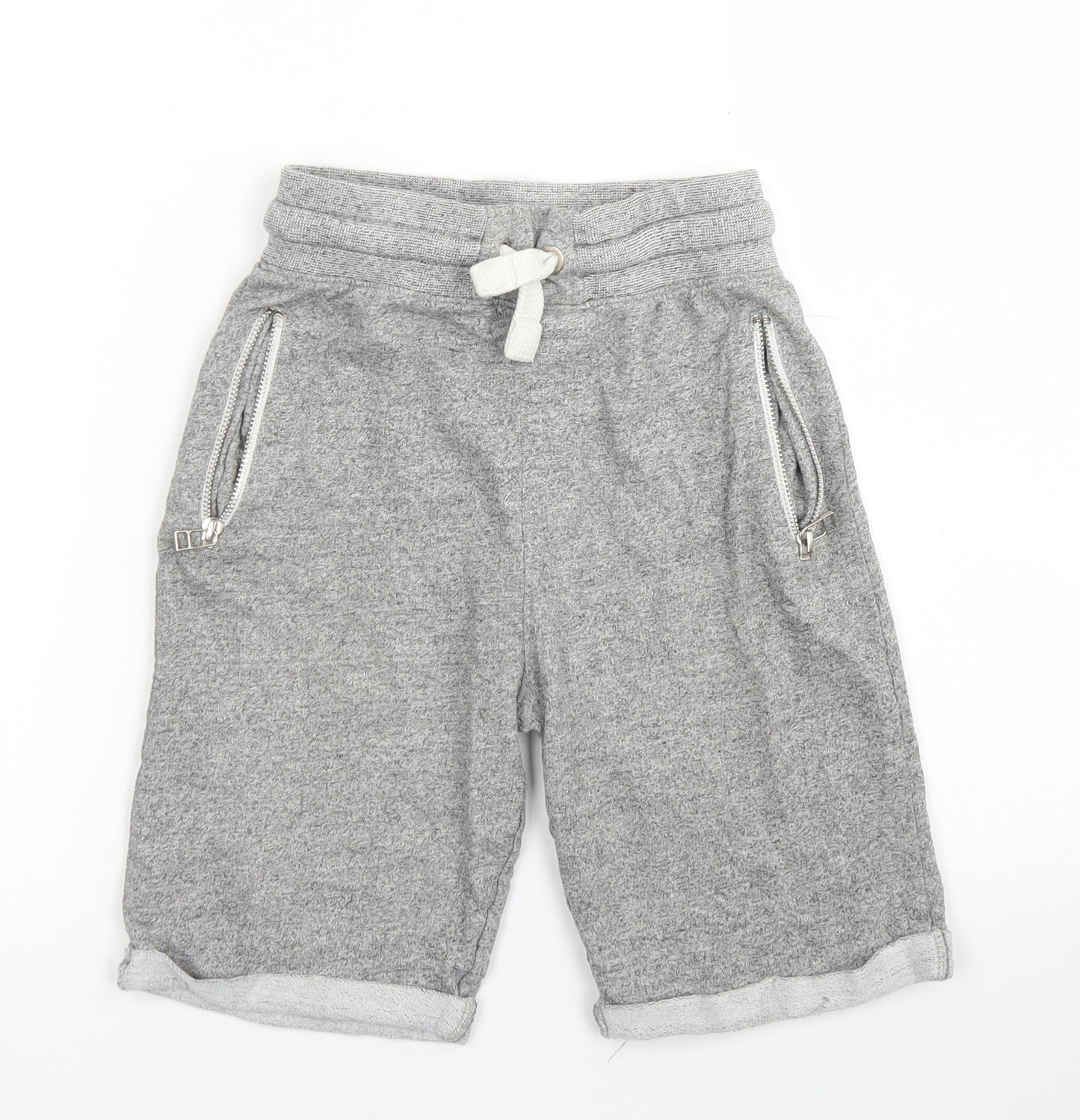 George Boys Grey  Cotton Sweat Shorts Size 7-8 Years  Regular Drawstring