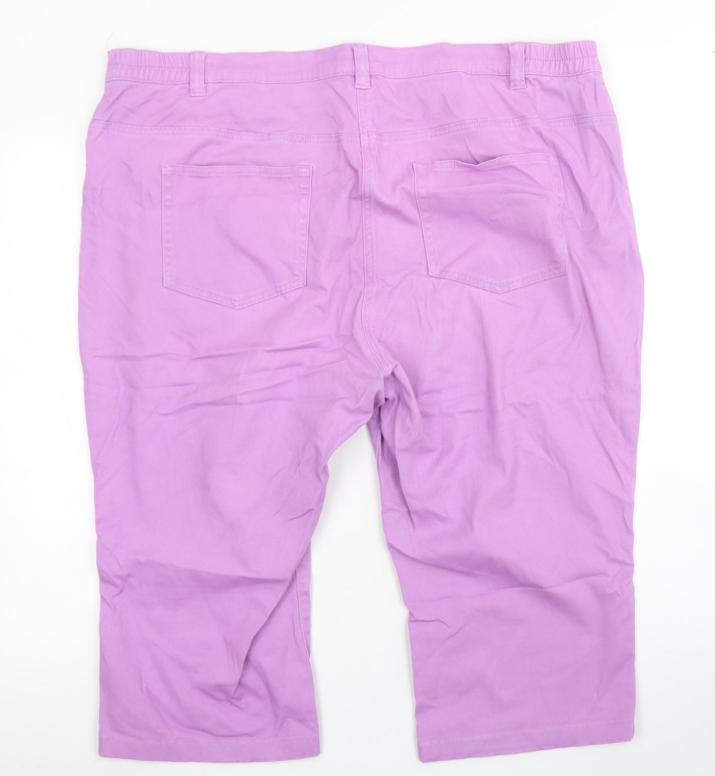 Damart Womens Purple  Cotton Boyfriend Shorts Size 24 L16 in Regular Button
