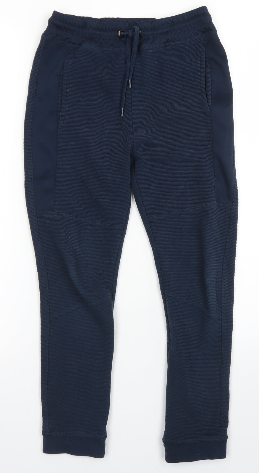 Primark Boys Blue  Cotton Jogger Trousers Size 8-9 Years  Regular Drawstring