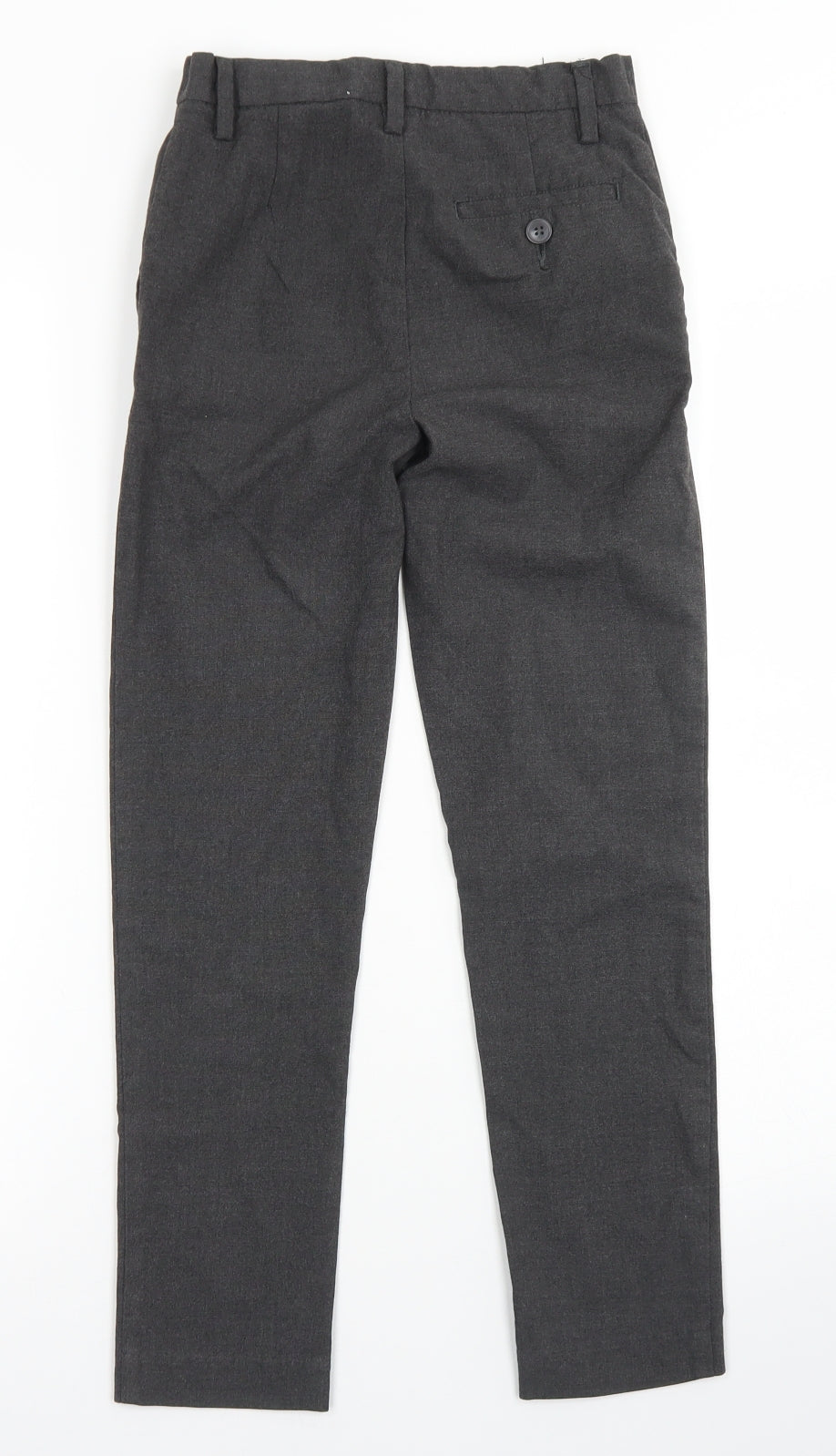 NEXT Boys Grey  Polyester Dress Pants Trousers Size 10 Years  Slim Hook & Eye - School Wear