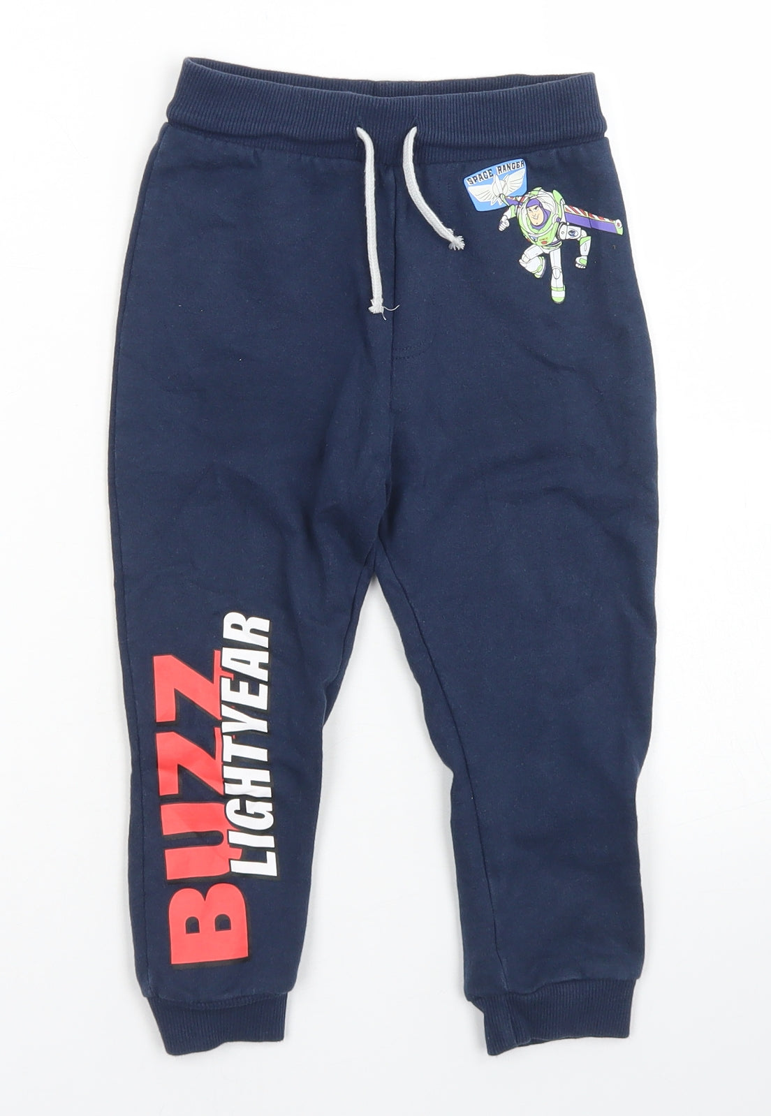 George Boys Blue  Cotton Jogger Trousers Size 3-4 Years  Regular Drawstring - Buzz Lightyear Toy Story