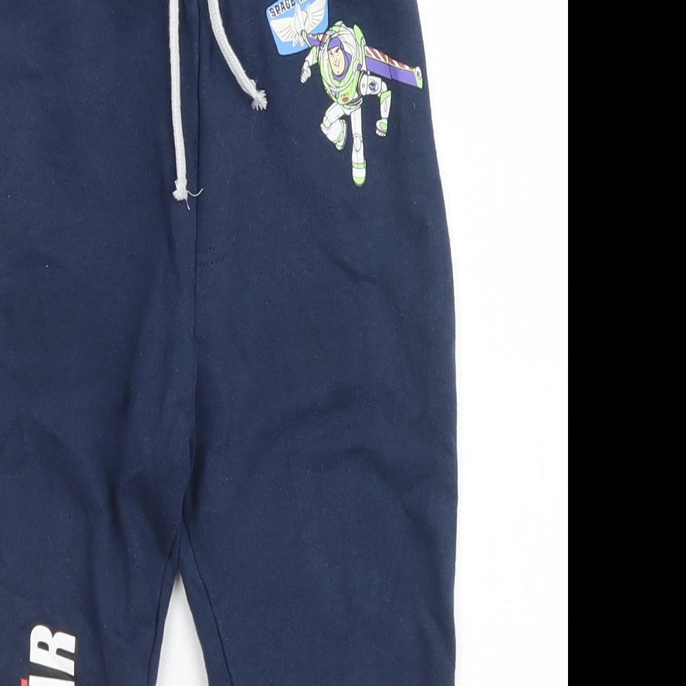 George Boys Blue  Cotton Jogger Trousers Size 3-4 Years  Regular Drawstring - Buzz Lightyear Toy Story