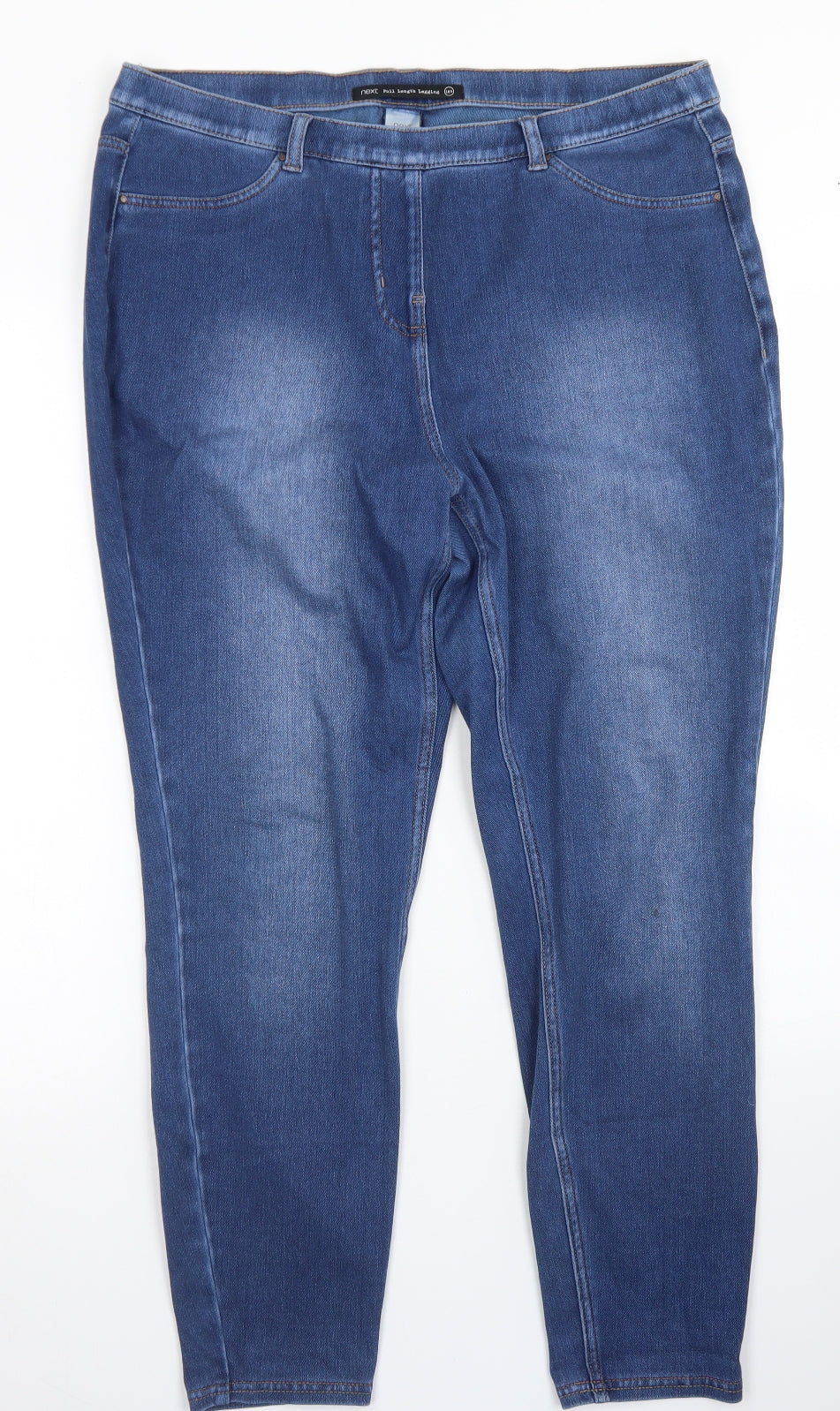 NEXT Womens Blue  Cotton Jegging Jeans Size 16 L26 in Regular