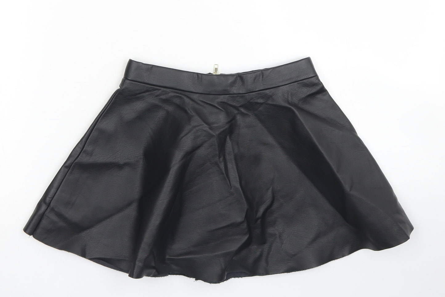 H&M Girls Black  Viscose A-Line Skirt Size 5-6 Years  Regular Zip