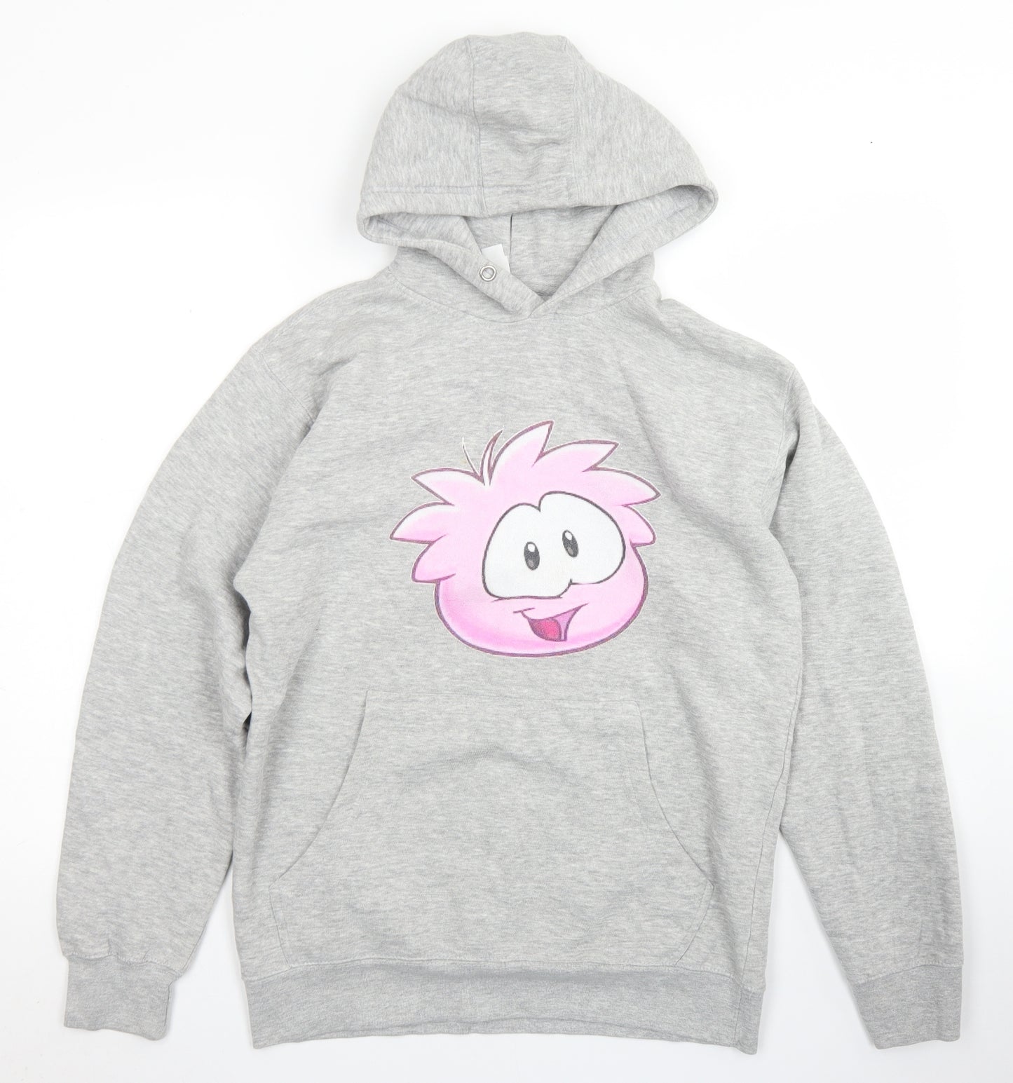 Lane 7 Mens Grey  Cotton Pullover Hoodie Size M   - Club Penguin