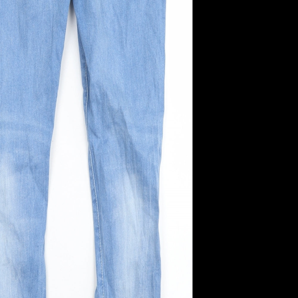 Denim Co Womens Blue  Cotton Skinny Jeans Size 14 L28 in Regular Button
