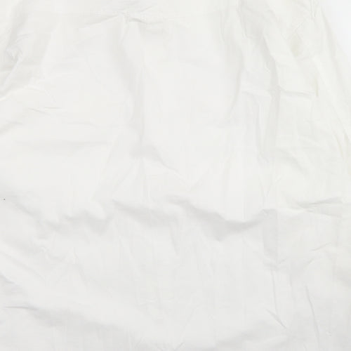 Lemon & Soda Mens White  Cotton  Button-Up Size L Collared Snap