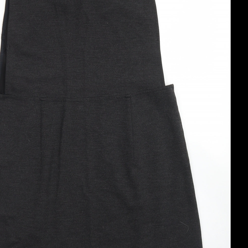 TU Womens Grey  Polyester Pinafore/Dungaree Dress  Size 16  V-Neck