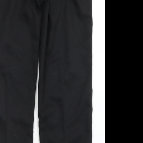 Dunlop Mens Black  Polyester Dress Pants Trousers Size 34 in L27 in Regular Button