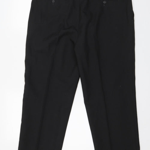 Skopes Mens Black  Polyester Trousers  Size 36 in L25 in Regular Zip