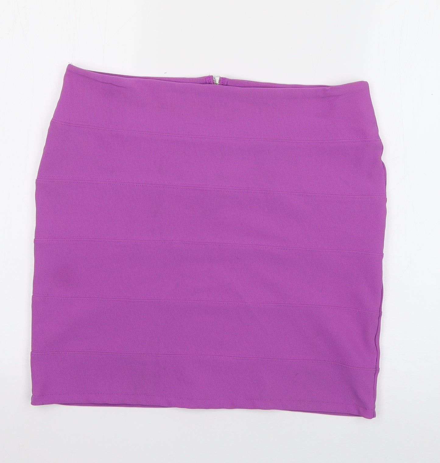 Topshop Womens Purple  Polyester Mini Skirt Size 16