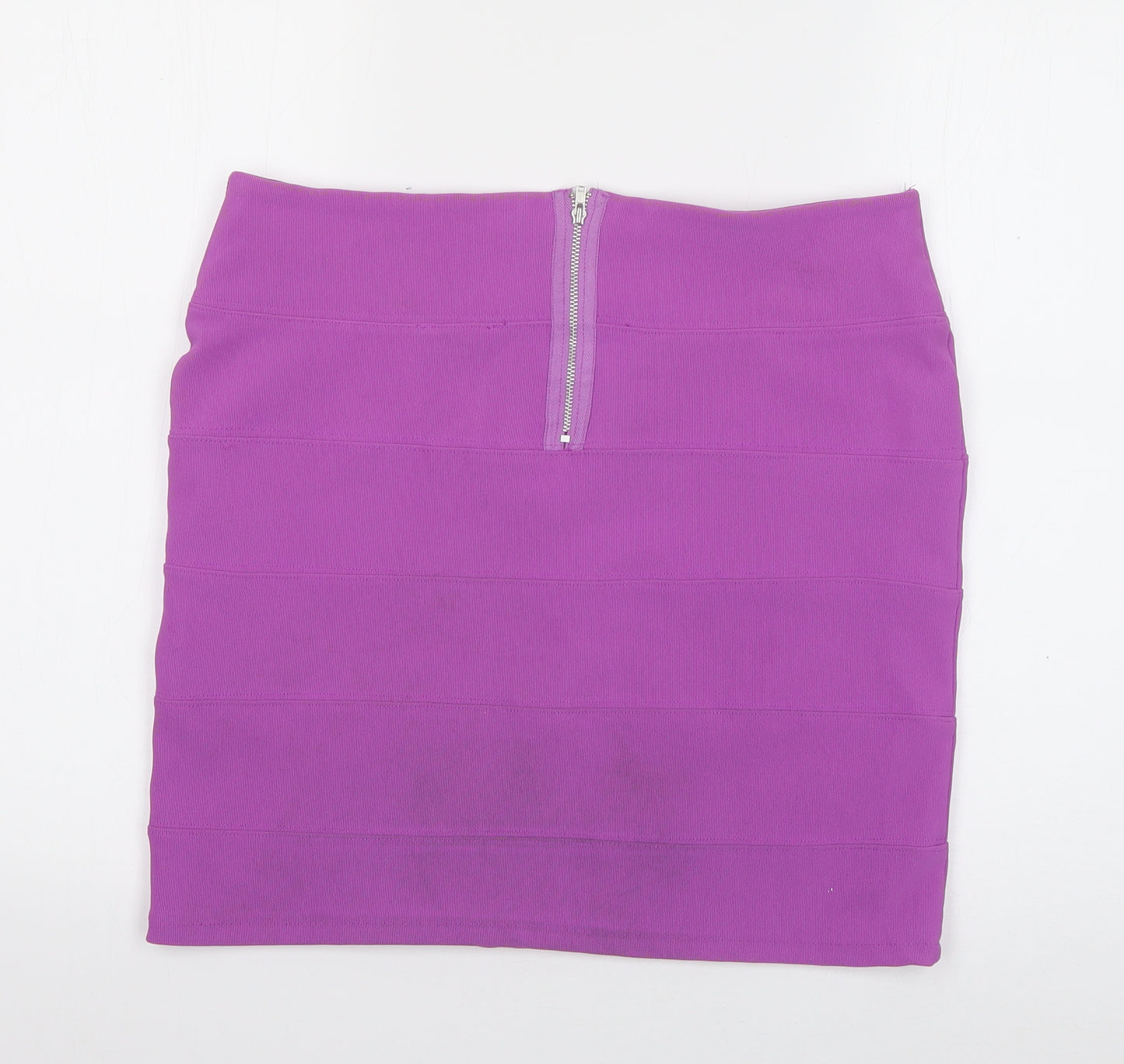 Topshop Womens Purple  Polyester Mini Skirt Size 16