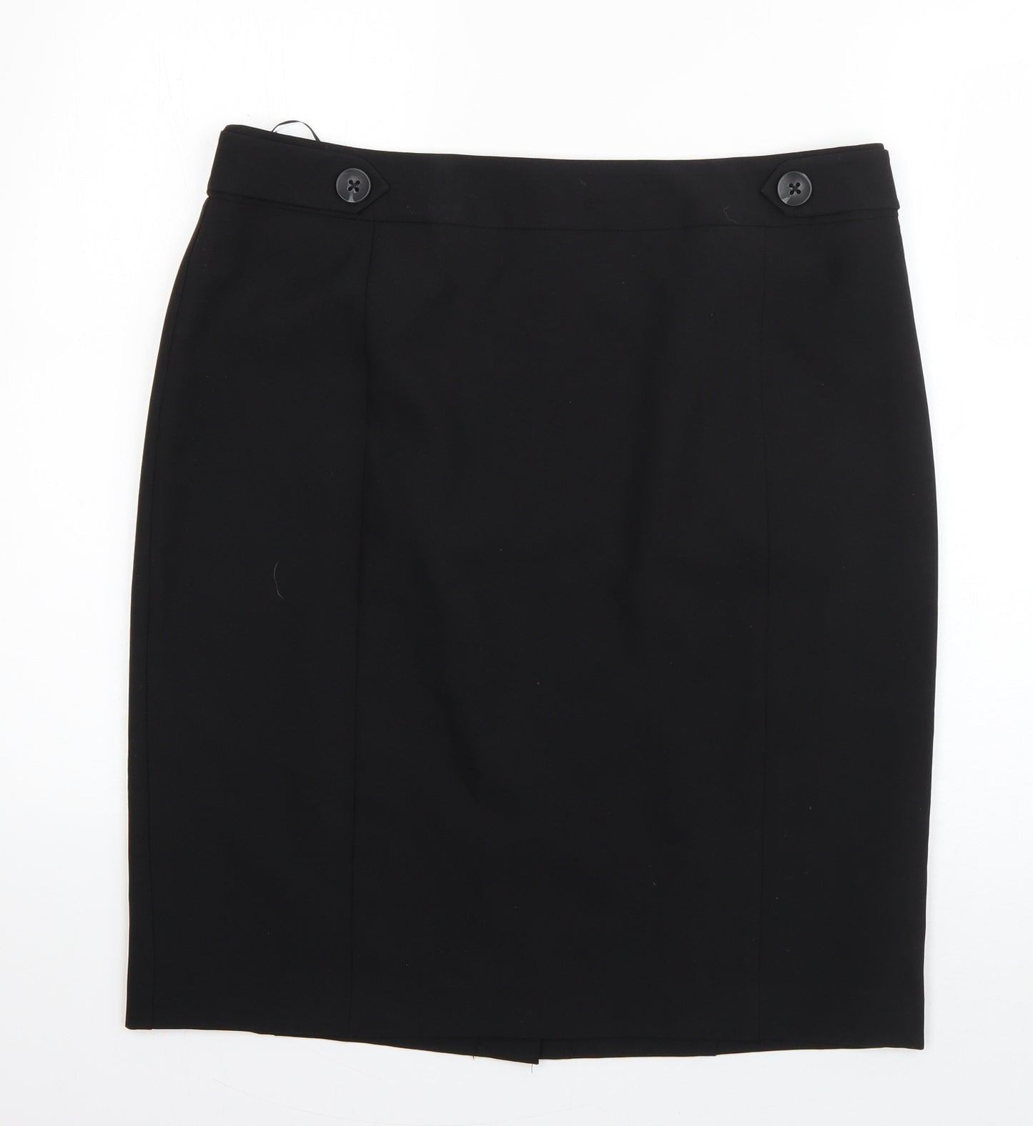 Papaya Womens Black  Polyester A-Line Skirt Size 16   Zip