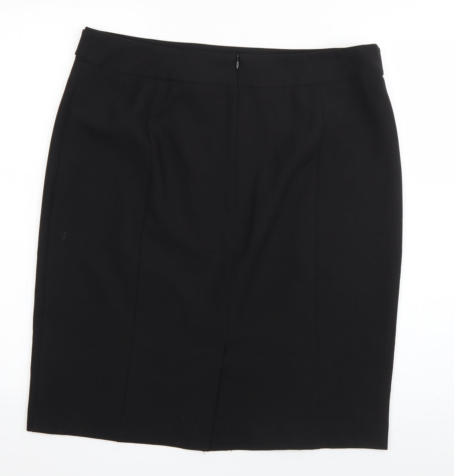 Papaya Womens Black  Polyester A-Line Skirt Size 16   Zip