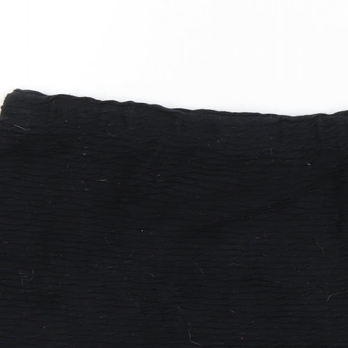 Topshop Womens Black  Cotton A-Line Skirt Size 10