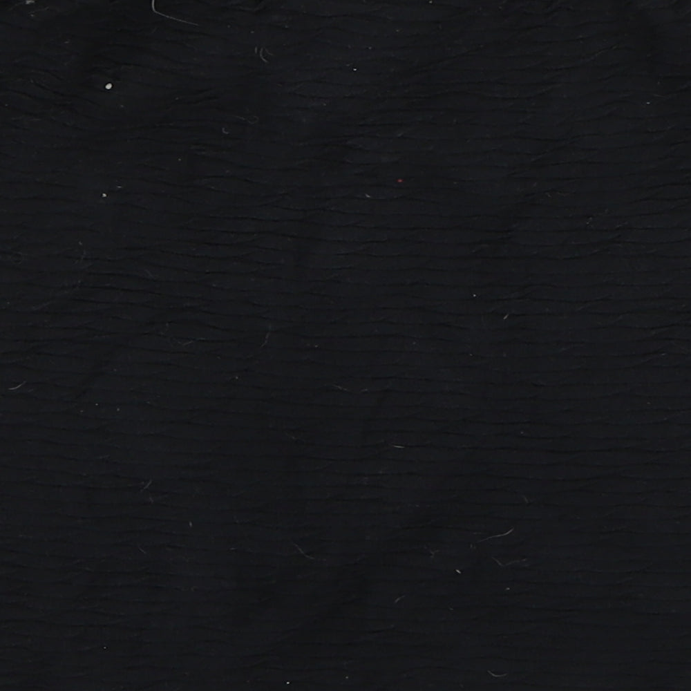 Topshop Womens Black  Cotton A-Line Skirt Size 10