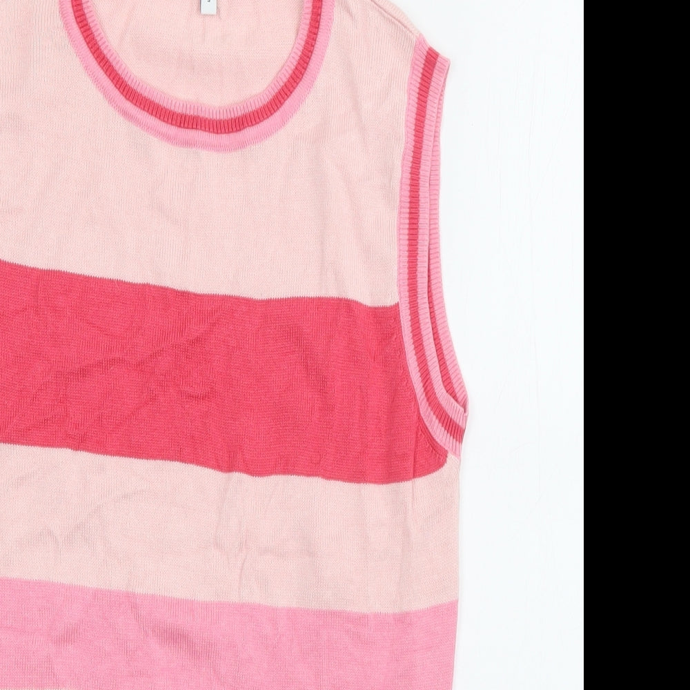 NEXT Womens Pink Round Neck  Acrylic Pullover Jumper Size S