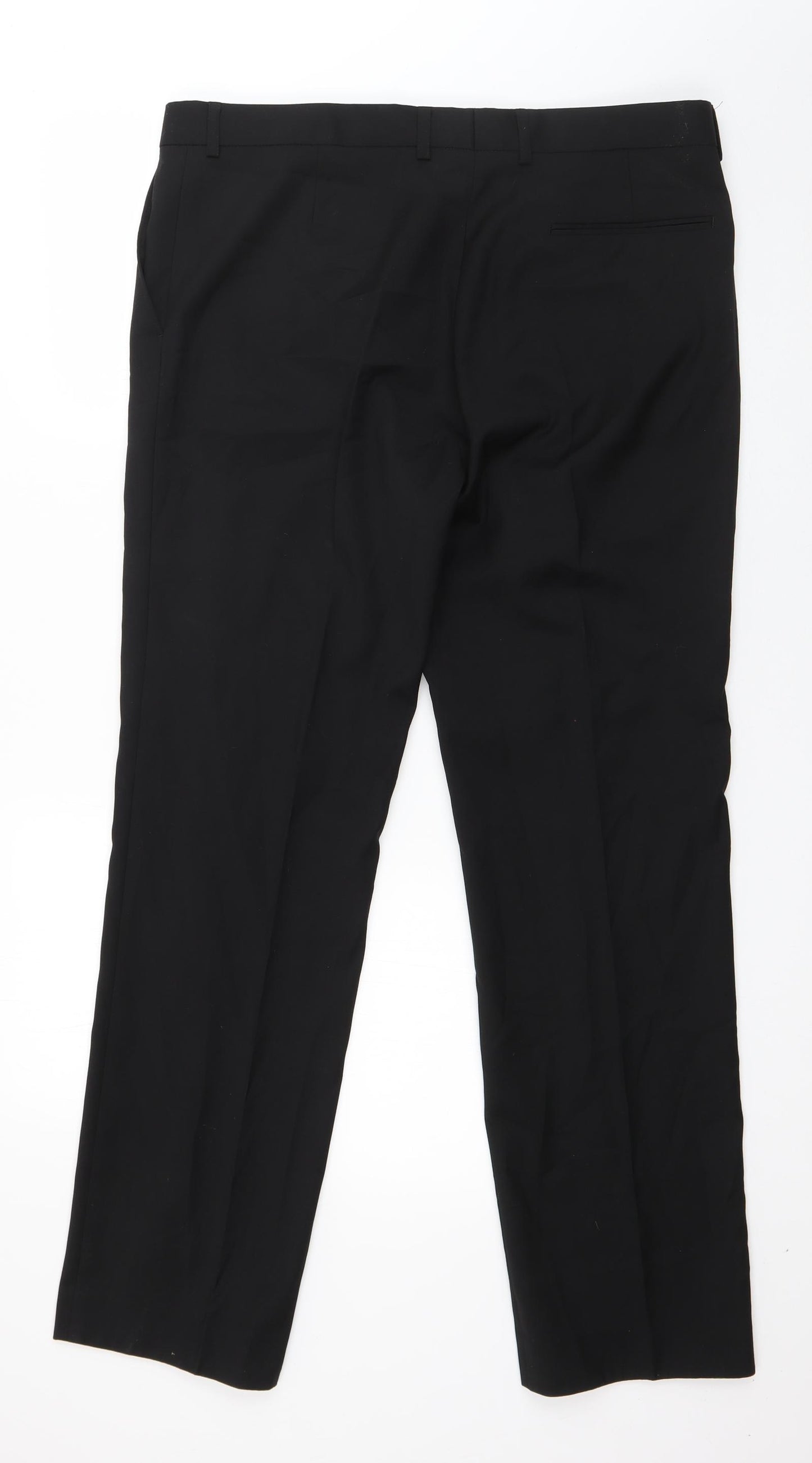 Taylor & Wright Mens Black  Polyester Trousers  Size 34 in L31 in Regular Zip