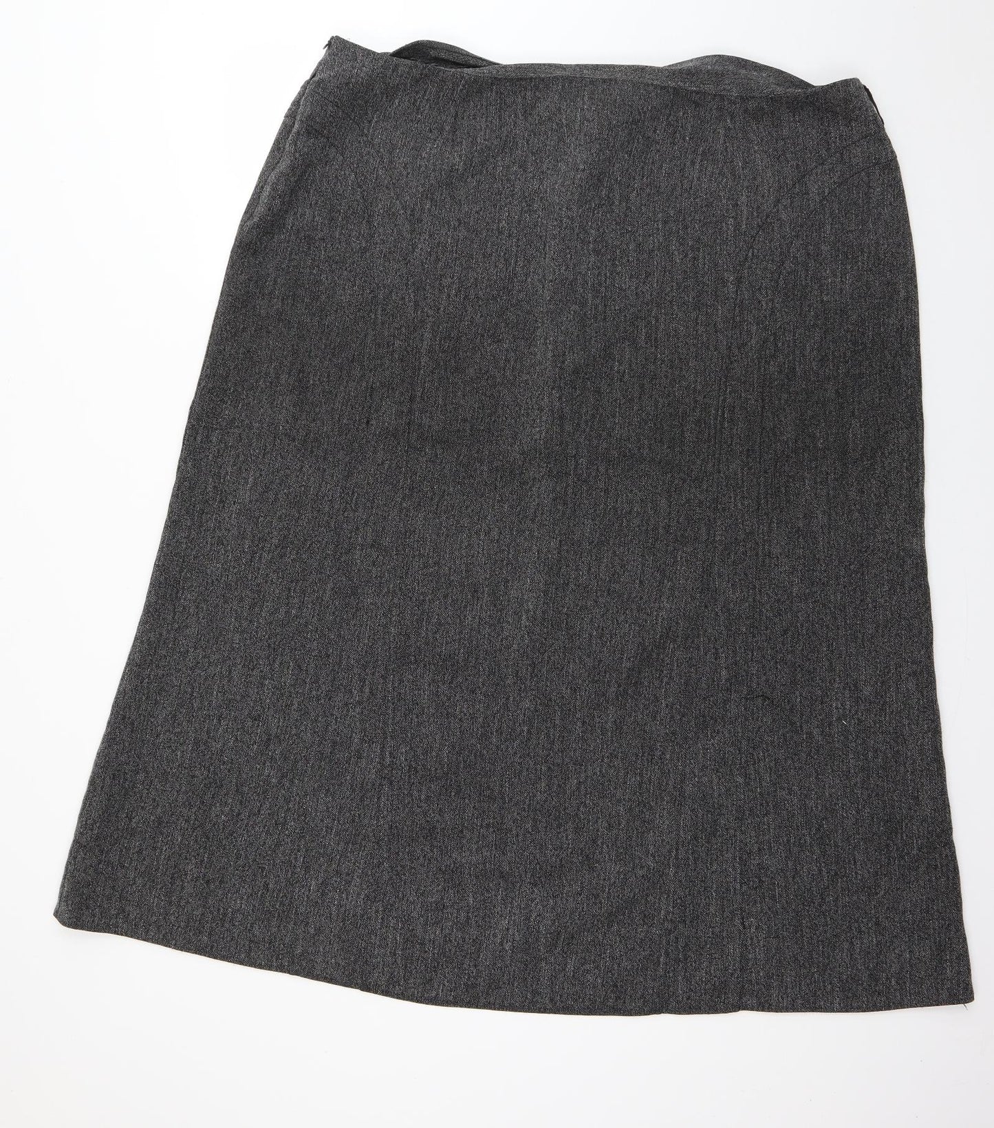 F&F Womens Grey  Polyester Straight & Pencil Skirt Size 20   Zip