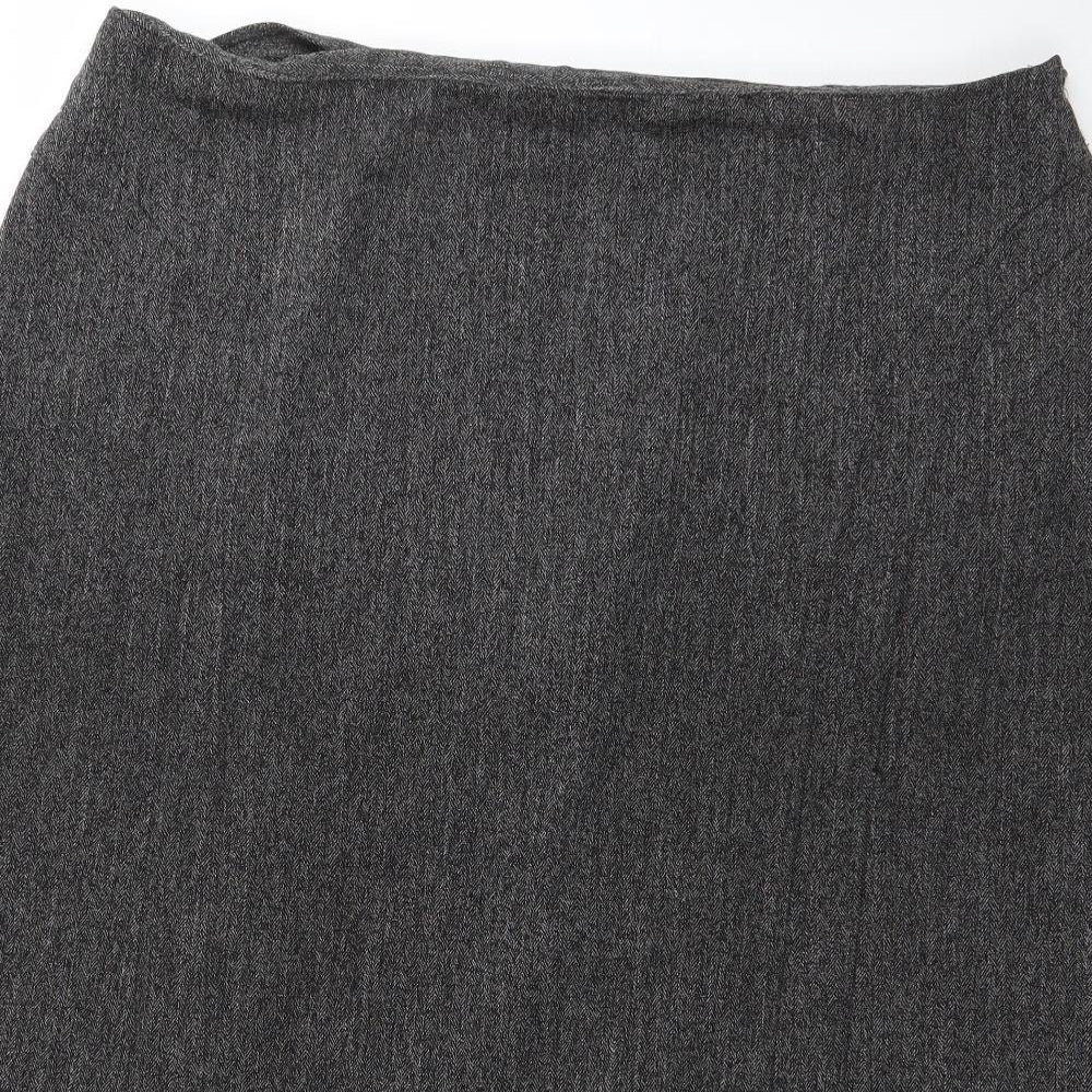 F&F Womens Grey  Polyester Straight & Pencil Skirt Size 20   Zip