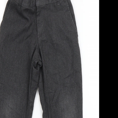 George Boys Grey  Polyester Dress Pants Trousers Size 5-6 Years  Regular Zip