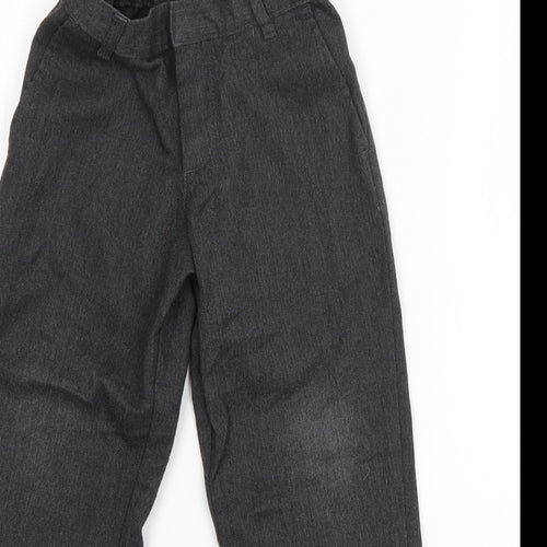 George Boys Grey  Polyester Dress Pants Trousers Size 5-6 Years  Regular
