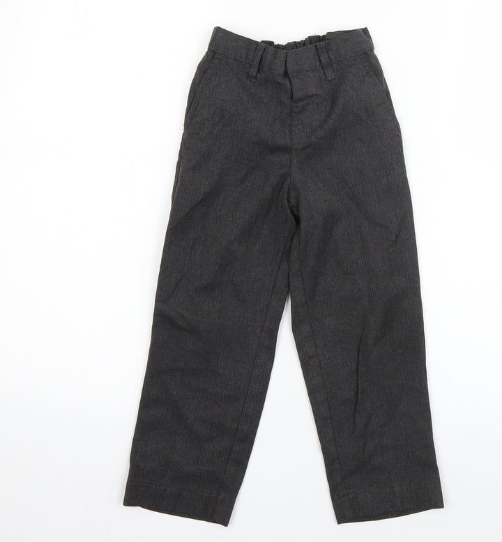Lily & Dan Boys Grey Polyester Dress Pants Trousers Size 4-5 Years Regular