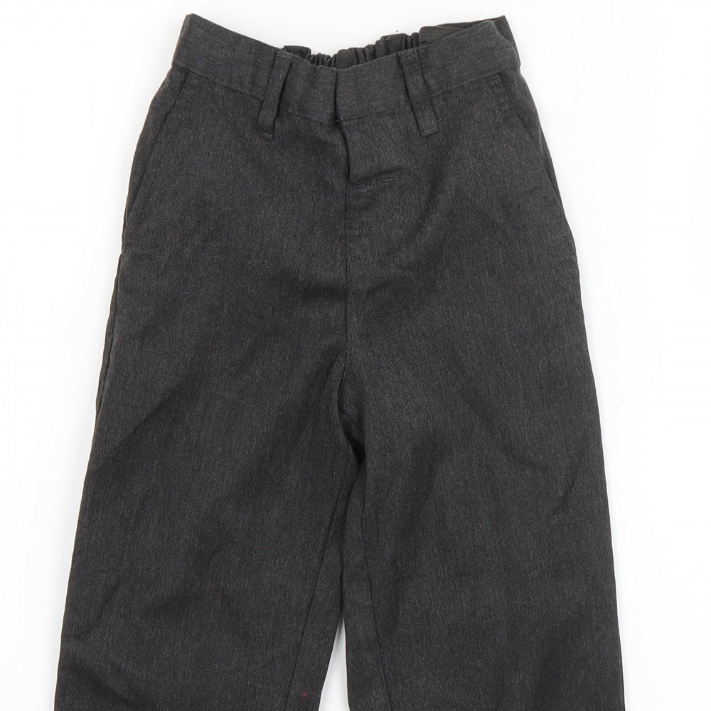 Lily & Dan Boys Grey  Polyester Dress Pants Trousers Size 4-5 Years  Regular