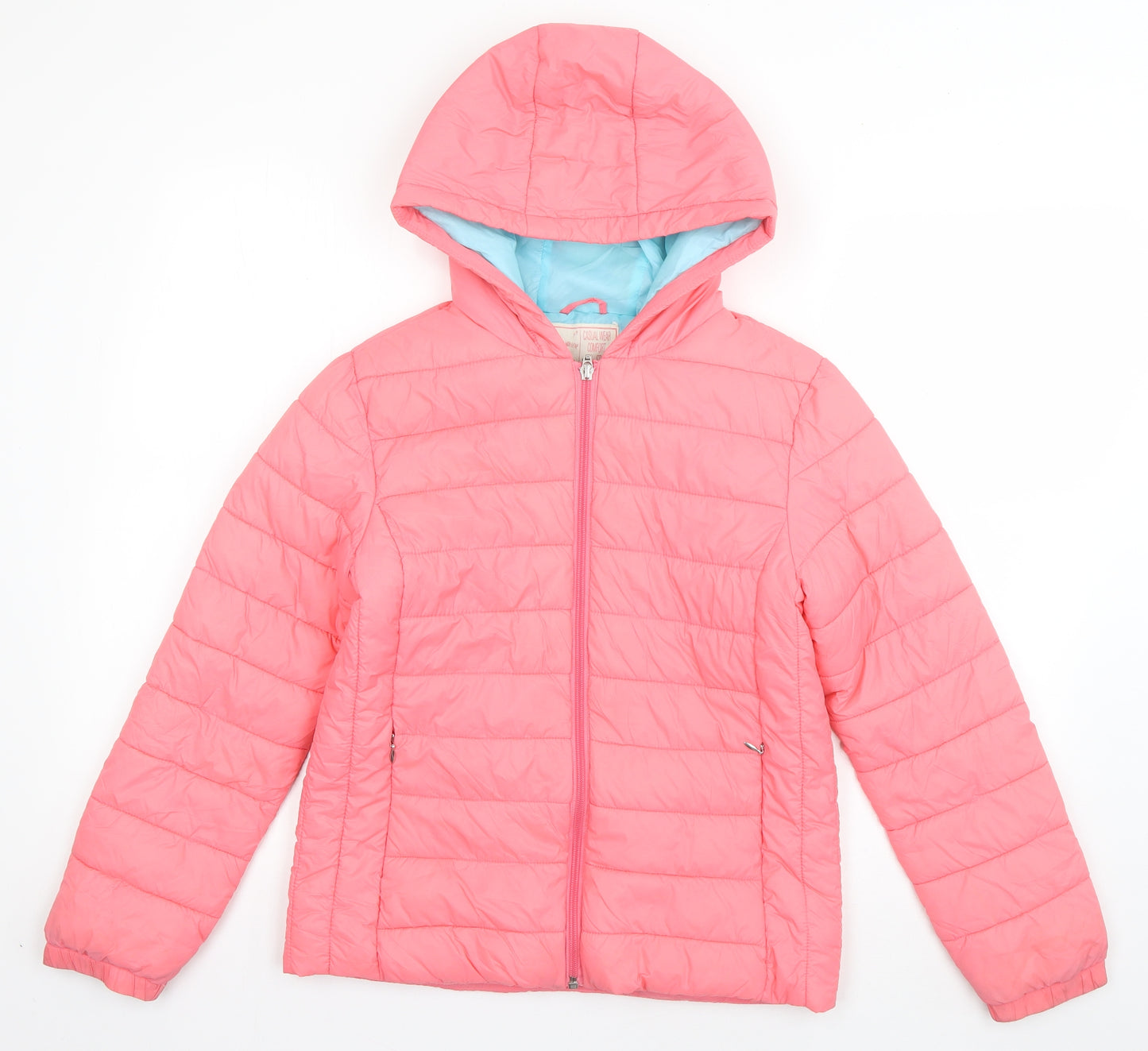 Marks and Spencer Girls Pink   Puffer Jacket Jacket Size 11-12 Years  Zip