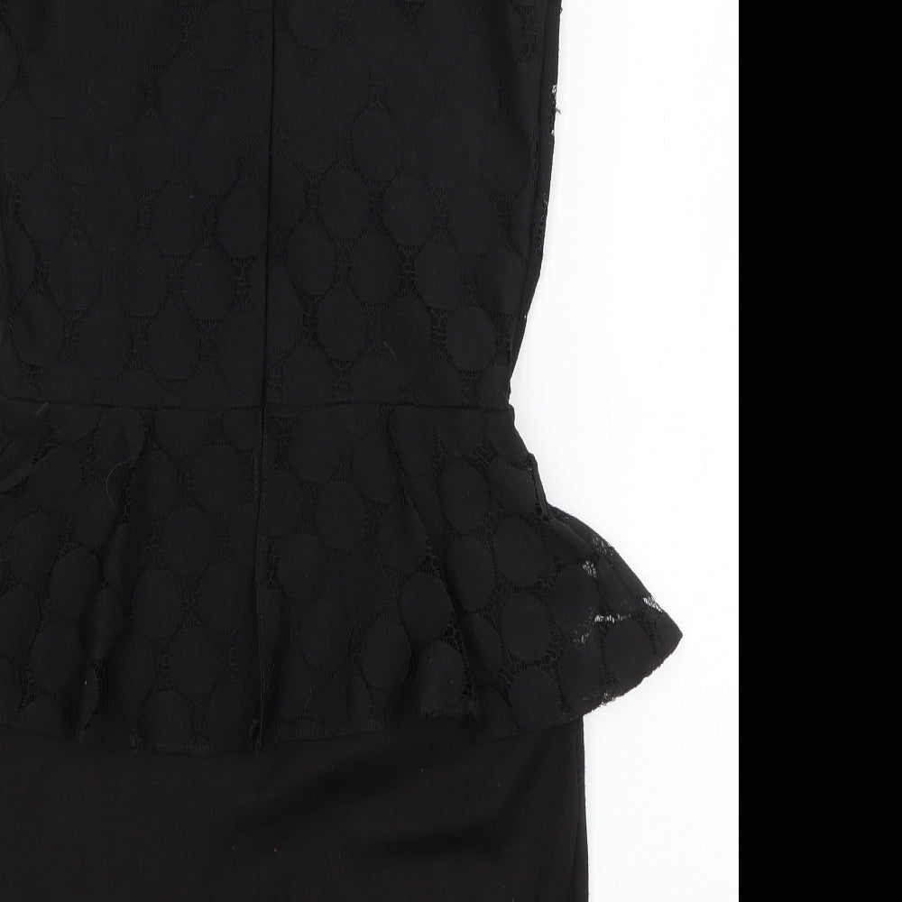 Atmosphere Womens Black  Polyester Mini  Size 12  Round Neck Pullover