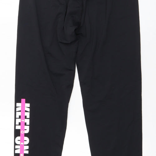 Workout Womens Black  Polyamide Capri Leggings Size 12 L26 in   - Keep Moving Forward